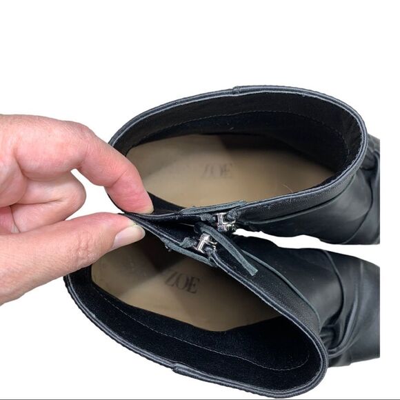 Nic + Zoe Amorie 2 Black Leather Booties Boots 9 Twisted Bow Accent Nic+Zoe - Picture 10 of 11